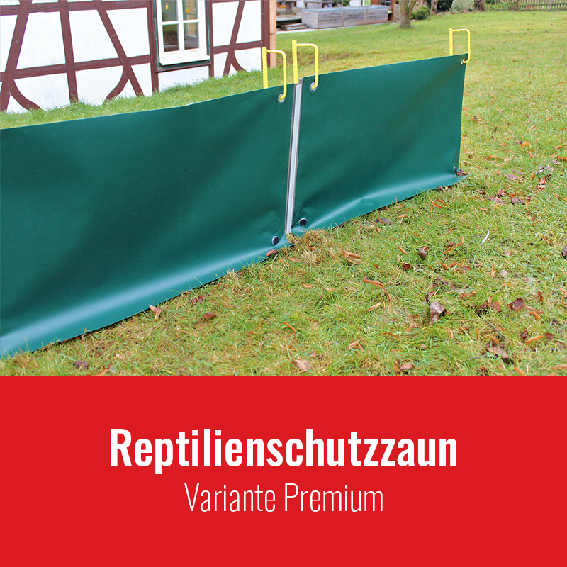 Reptilienschutzzaun Premium mit Beschriftung