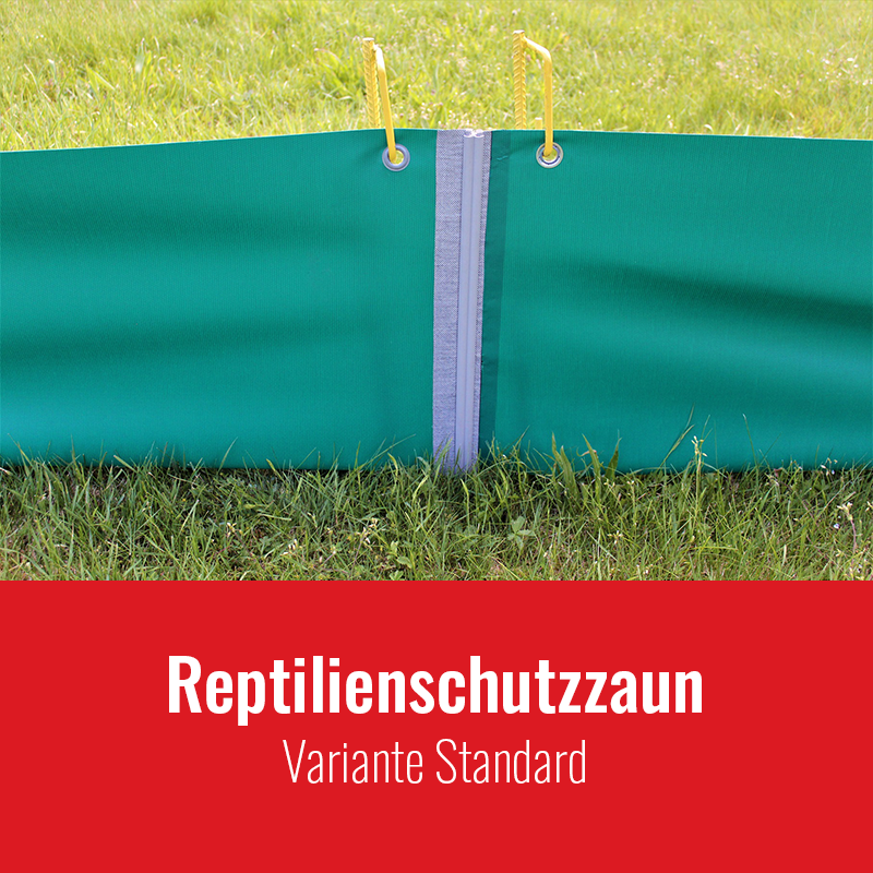 Reptilienschutzzaun Standard mit Beschriftung